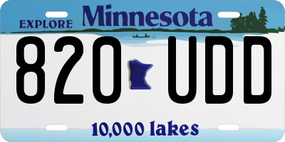 MN license plate 820UDD