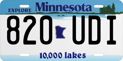 MN license plate 820UDI