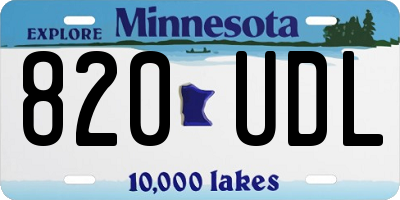 MN license plate 820UDL