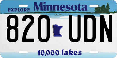 MN license plate 820UDN