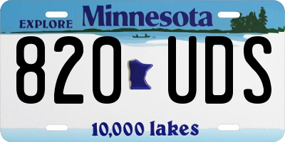 MN license plate 820UDS