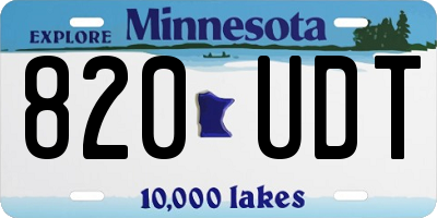 MN license plate 820UDT