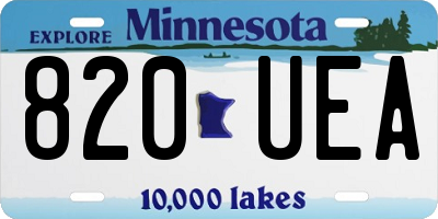 MN license plate 820UEA