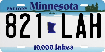 MN license plate 821LAH