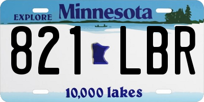 MN license plate 821LBR