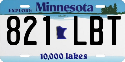 MN license plate 821LBT