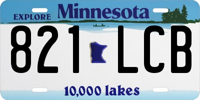 MN license plate 821LCB