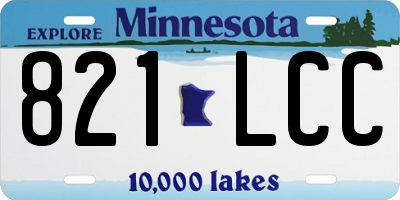 MN license plate 821LCC