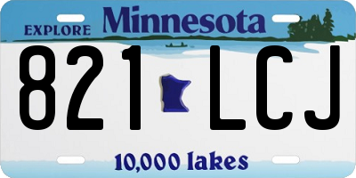 MN license plate 821LCJ