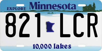 MN license plate 821LCR