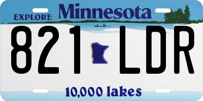 MN license plate 821LDR