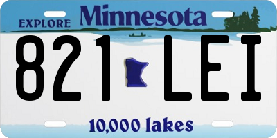 MN license plate 821LEI