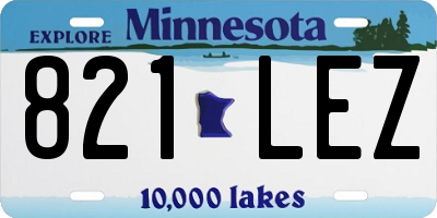 MN license plate 821LEZ