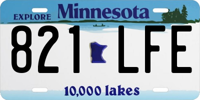 MN license plate 821LFE