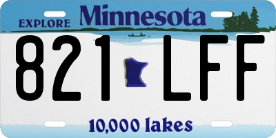 MN license plate 821LFF