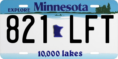 MN license plate 821LFT