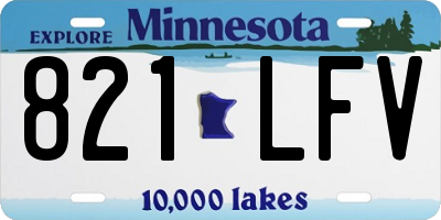MN license plate 821LFV