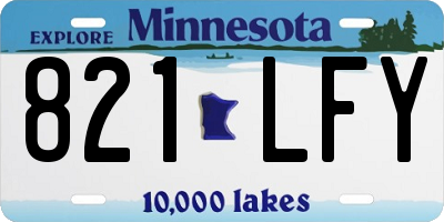 MN license plate 821LFY