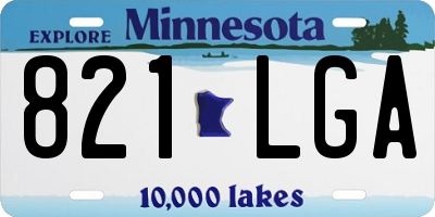 MN license plate 821LGA