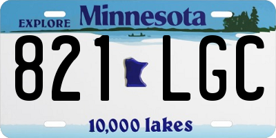 MN license plate 821LGC