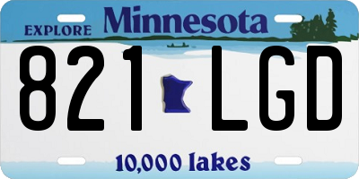 MN license plate 821LGD