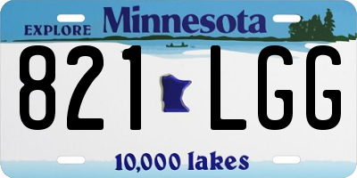 MN license plate 821LGG