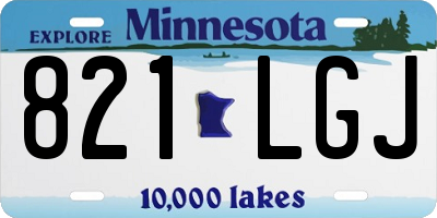 MN license plate 821LGJ
