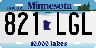 MN license plate 821LGL