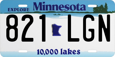 MN license plate 821LGN