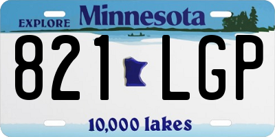MN license plate 821LGP
