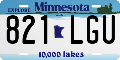 MN license plate 821LGU