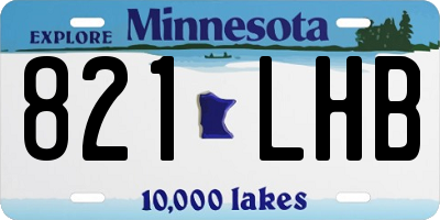 MN license plate 821LHB