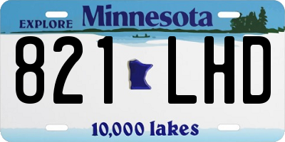 MN license plate 821LHD