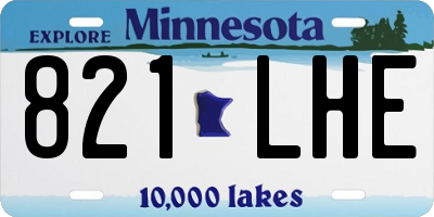 MN license plate 821LHE