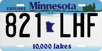 MN license plate 821LHF
