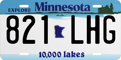 MN license plate 821LHG