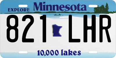 MN license plate 821LHR