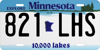 MN license plate 821LHS