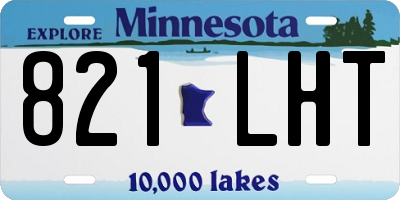 MN license plate 821LHT