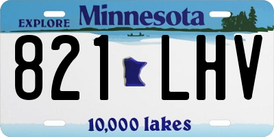 MN license plate 821LHV