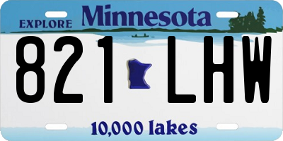 MN license plate 821LHW