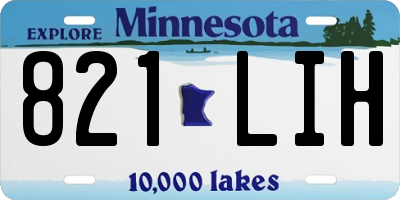 MN license plate 821LIH