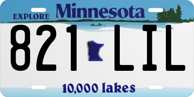 MN license plate 821LIL