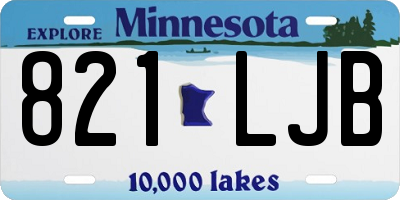MN license plate 821LJB
