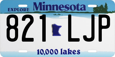 MN license plate 821LJP