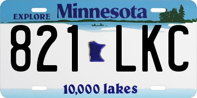 MN license plate 821LKC