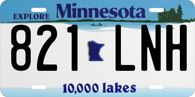 MN license plate 821LNH