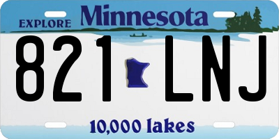 MN license plate 821LNJ
