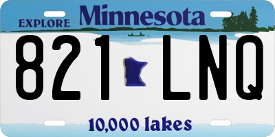 MN license plate 821LNQ