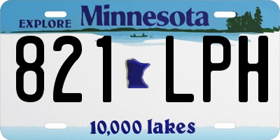 MN license plate 821LPH